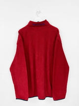 Vintage Nautica 1/4 Zip Sweatshirt Fleece XXL - Red - ENDKICKS