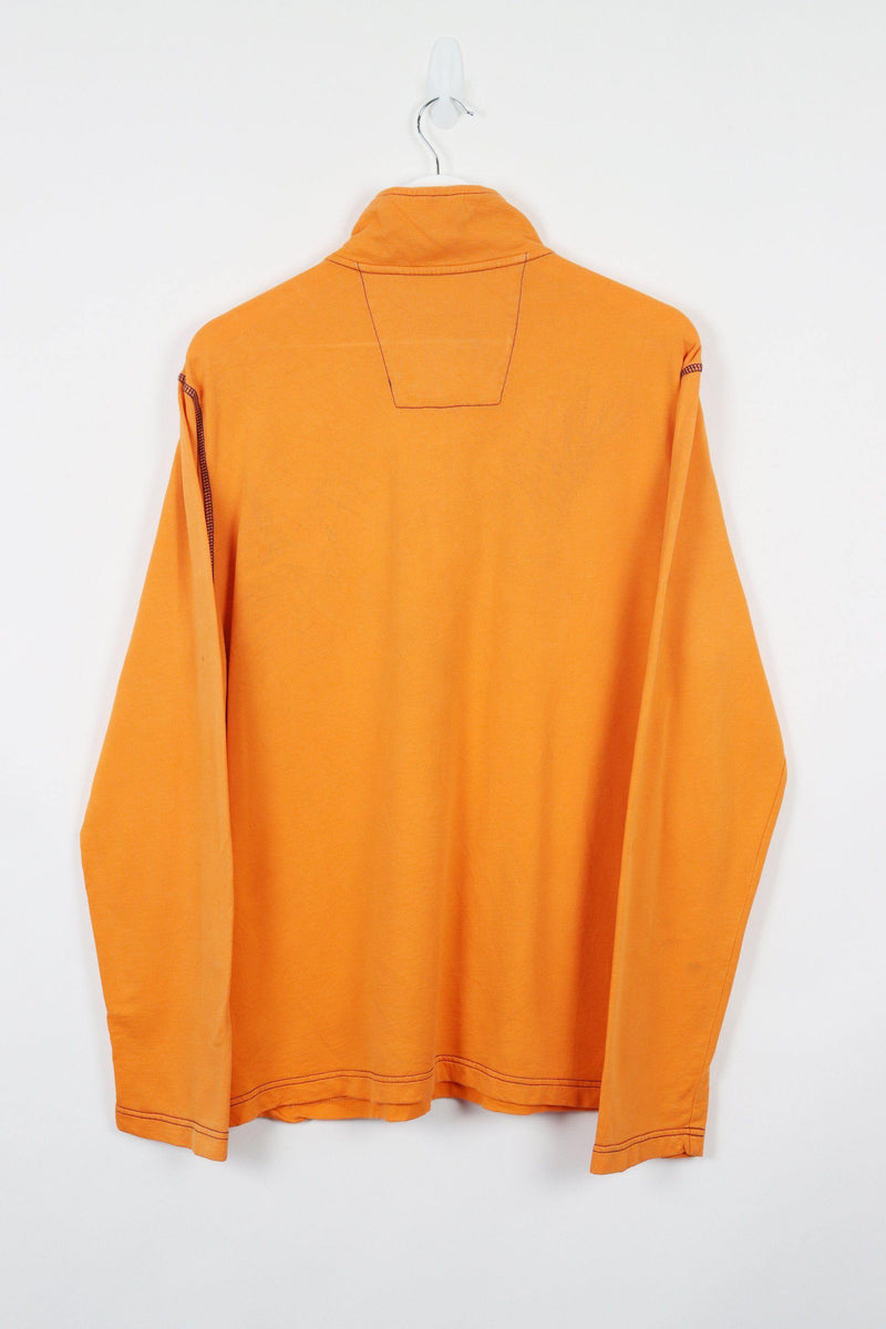 Vintage Nautica 1/4 Zip Sweatshirt M - Orange - ENDKICKS