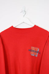 Vintage Nebraska Logo Sweatshirt XL - Red - ENDKICKS