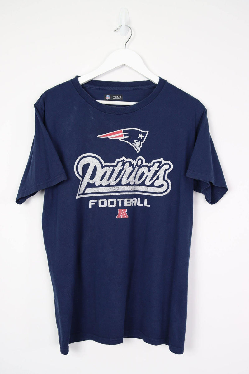 Vintage NFL Patriots Football T-Shirt S - Blue - ENDKICKS