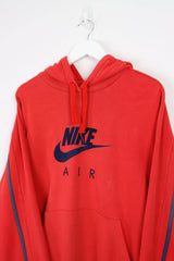 Vintage Nike Air Logo Hoodie L - Red - ENDKICKS
