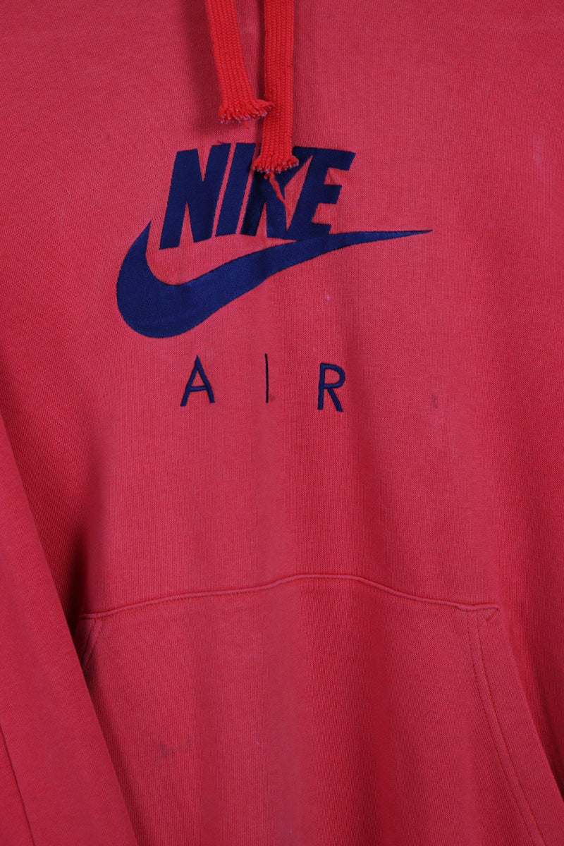 Vintage Nike Air Logo Hoodie L - Red - ENDKICKS