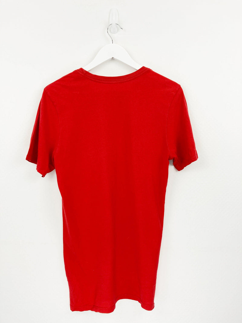 Vintage Nike Crewneck Logo T-Shirt S - Red - ENDKICKS