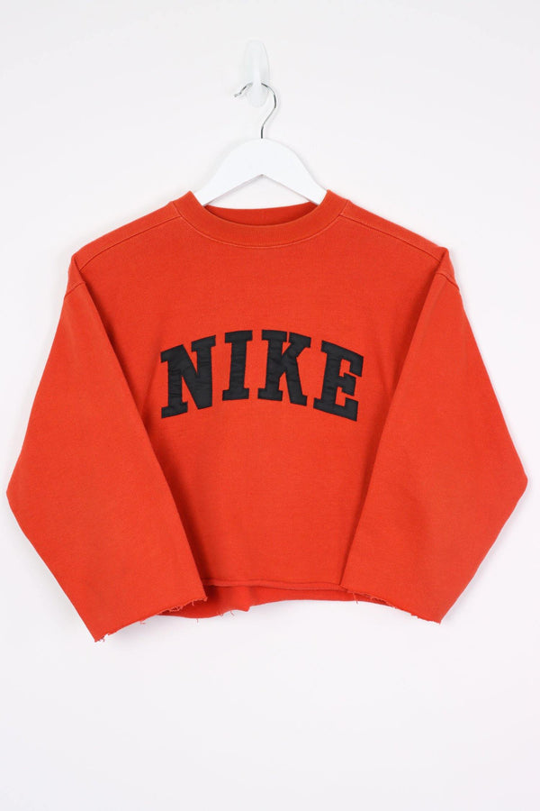 Vintage Nike Crop Top Sweatshirt (W) S - Orange - ENDKICKS