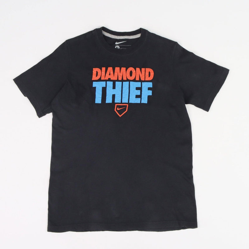 Vintage Nike Diamond Thief T-Shirt M - Black - ENDKICKS