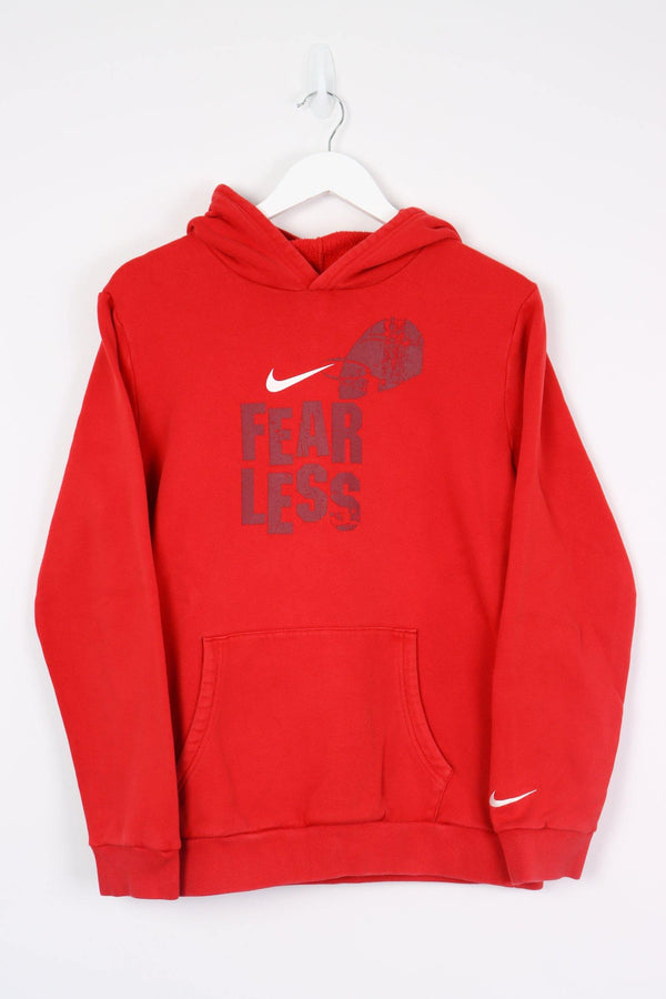 Vintage Nike Fear Less Logo Hoodie S - Red - ENDKICKS