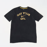 Vintage Nike Get Your On T-Shirt M - Black - ENDKICKS