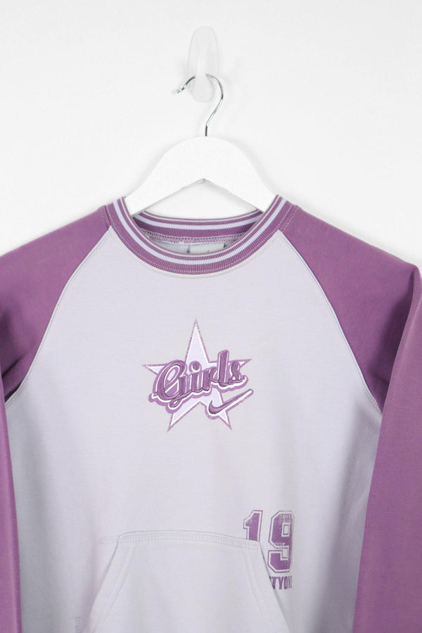 Vintage Nike Girls Logo Sweatshirt (W) XS - Pink - ENDKICKS
