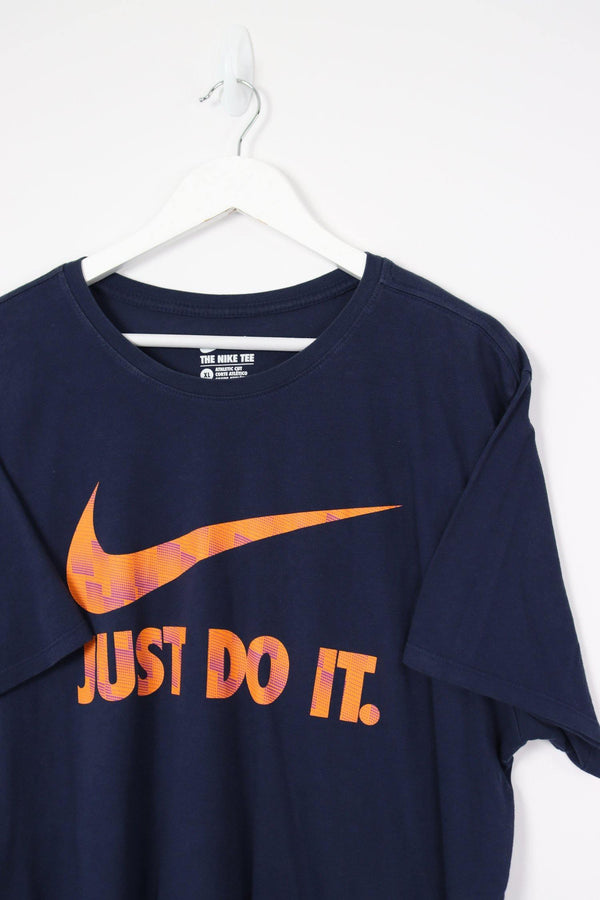 Vintage Nike Just Do It Logo T-Shirt XL - Blue - ENDKICKS