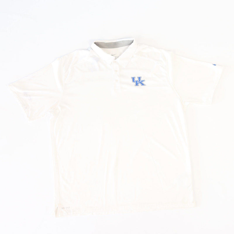 Vintage Nike Kentucky University Polo Shirt XXL - White - ENDKICKS