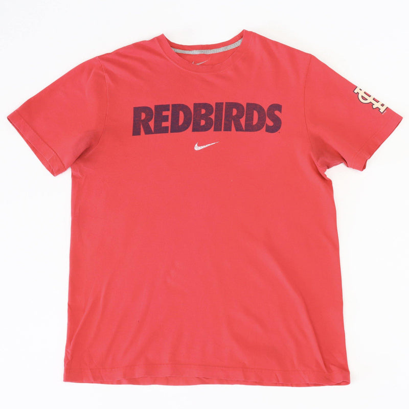 Vintage Nike Logo Redbirds T-Shirt L - Red - ENDKICKS