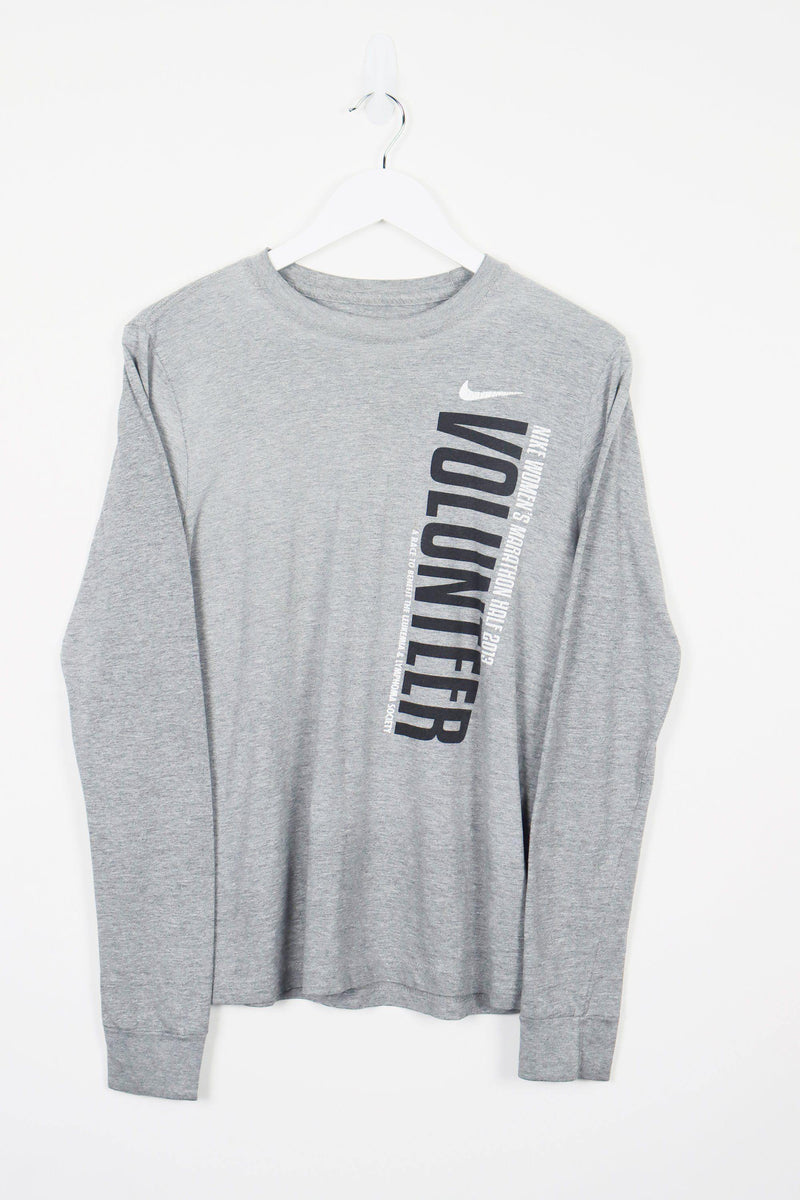 Vintage Nike Volunteer Longsleeve T-Shirt XS - Grey - ENDKICKS