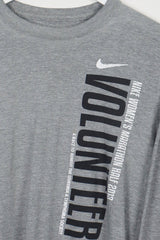 Vintage Nike Volunteer Longsleeve T-Shirt XS - Grey - ENDKICKS
