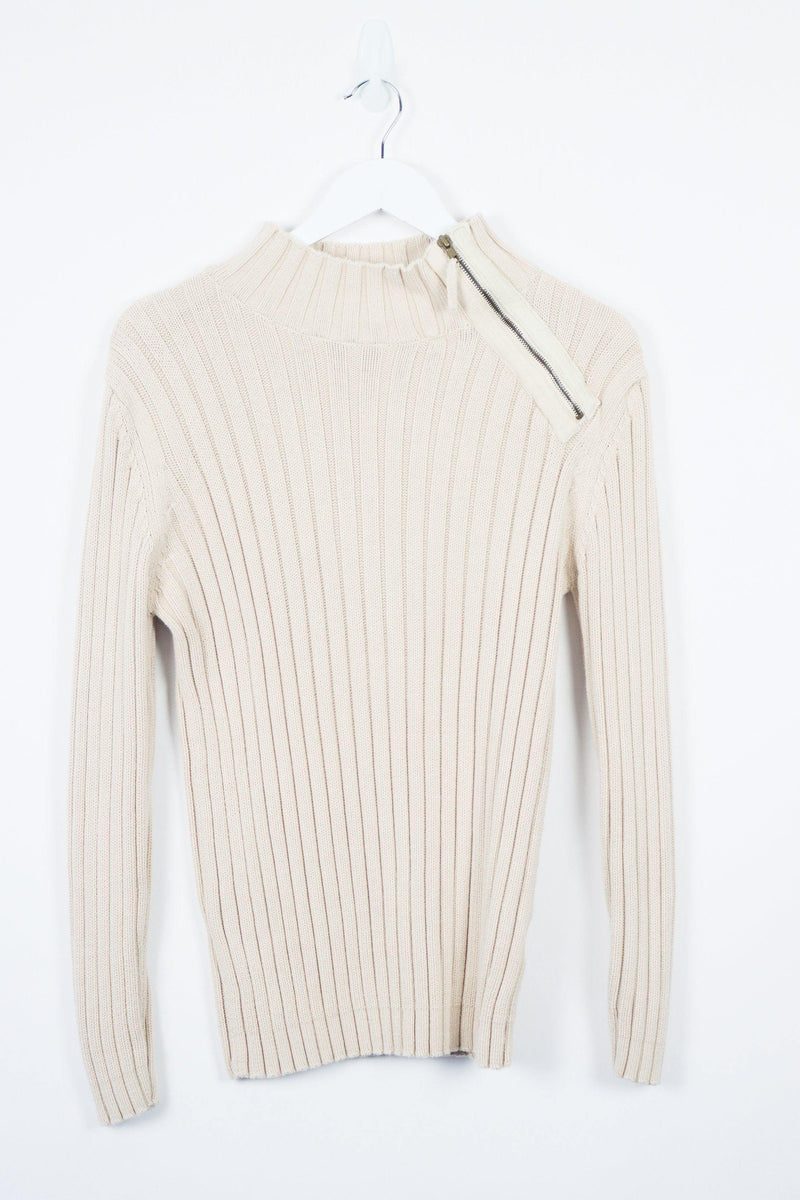 Vintage Okanagan Zip Sweatshirt S - Beige - ENDKICKS