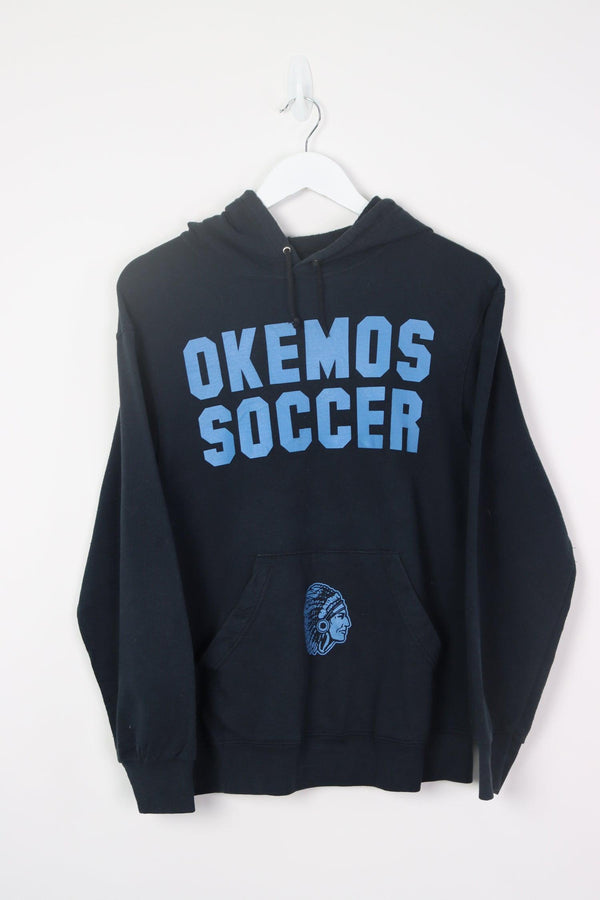 Vintage Okemos Soccer Logo Hoodie S - Black - ENDKICKS