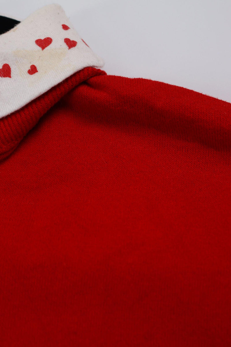 Vintage Peace Love Toy Turtleneck Sweatshirt XXL - Red - ENDKICKS