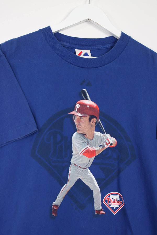 Vintage Phillies Philadelphia Baseball T-Shirt S - Blue - ENDKICKS