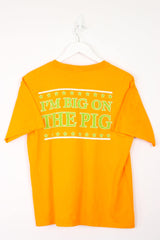 Vintage Pig Logo T-Shirt M - Orange - ENDKICKS