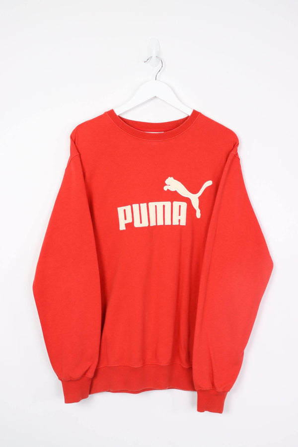 Vintage Puma Crewneck Sweatshirt M - Orange - ENDKICKS
