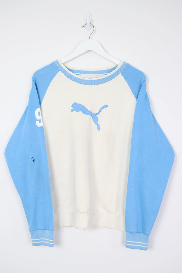 Vintage Puma Crewneck Sweatshirt S - Blue - ENDKICKS