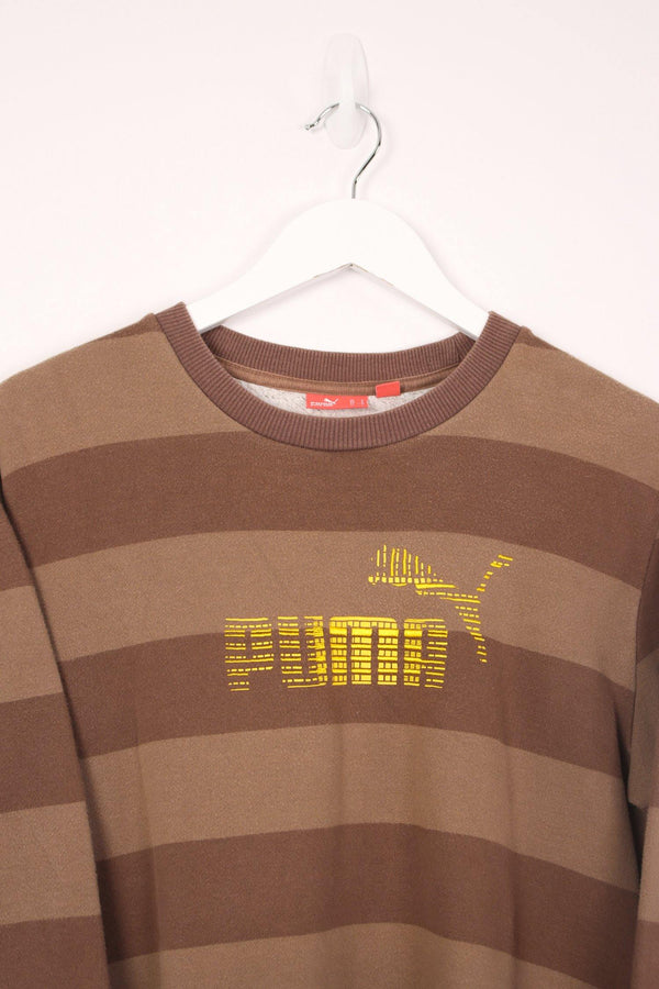 Vintage Puma Crewneck Sweatshirt S - Brown - ENDKICKS