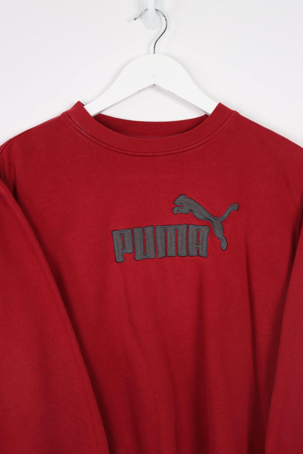 Vintage Puma Crewneck Sweatshirt (W) XS - Red - ENDKICKS