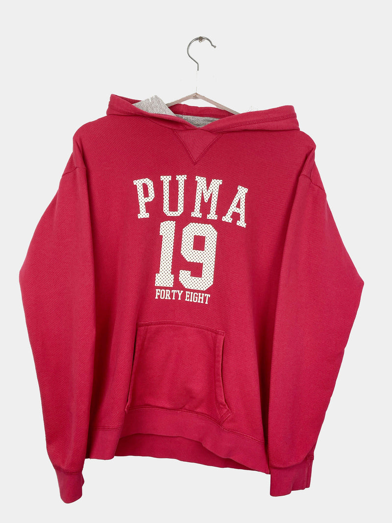 Vintage Puma Logo Hoodie Women S - Pink - ENDKICKS