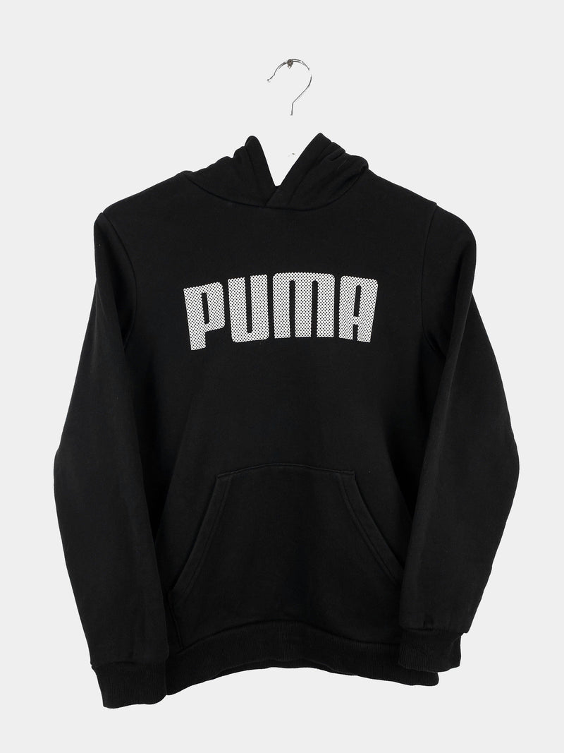 Vintage Puma Logo Hoodie XS - Black - ENDKICKS