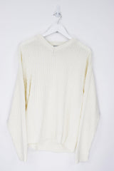 Vintage Puma Logo Sweatshirt S - White - ENDKICKS