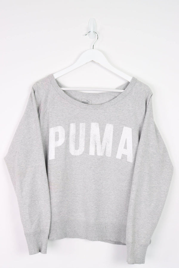 Vintage Puma Logo Sweatshirt (W) XL - Grey - ENDKICKS