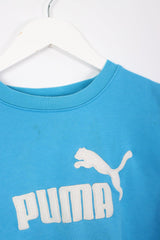 Vintage Puma Logo Sweatshirt (W) XS - Blue - ENDKICKS