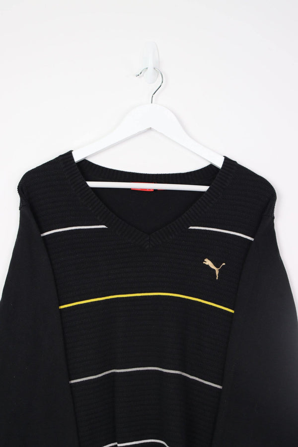 Vintage Puma Logo Sweatshirt XL - Black - ENDKICKS