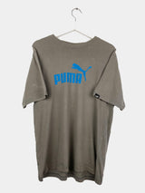 Vintage Puma Logo T-Shirt M - Khaki - ENDKICKS