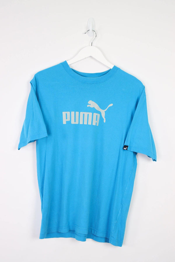 Vintage Puma Logo T-Shirt S - Blue - ENDKICKS