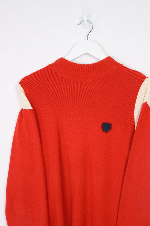 Vintage Puma Mockneck Sweatshirt M - Red - ENDKICKS