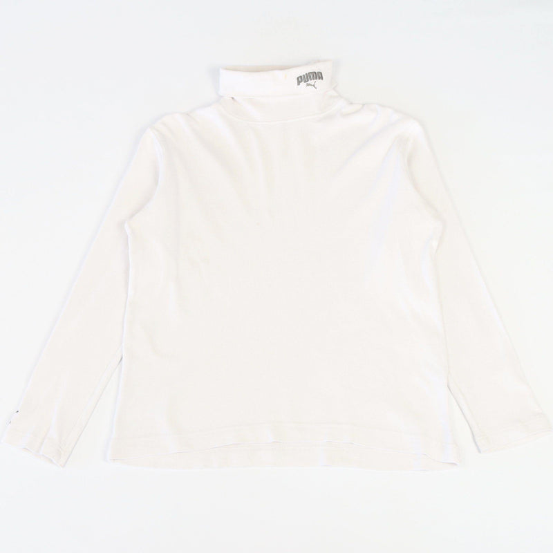 Vintage Puma Turtleneck Sweatshirt XS - White - ENDKICKS