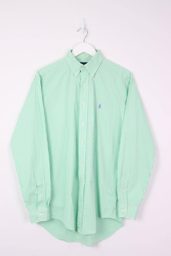 Vintage Ralph Lauren Logo Shirt M - Green - ENDKICKS