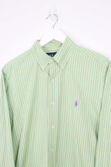 Vintage Ralph Lauren Logo Shirt M - Green - ENDKICKS