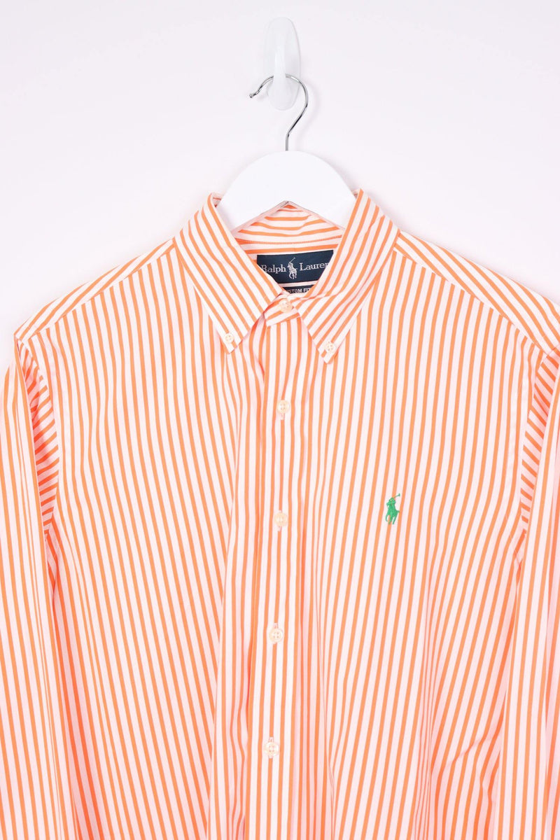 Vintage Ralph Lauren Logo Shirt M - Orange - ENDKICKS