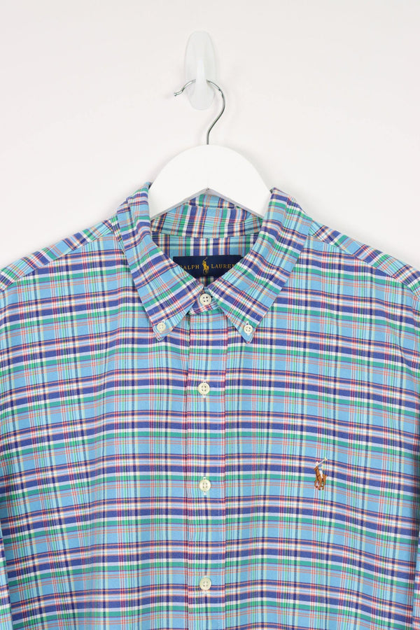 Vintage Ralph Lauren Logo Shirt XL - Blue - ENDKICKS