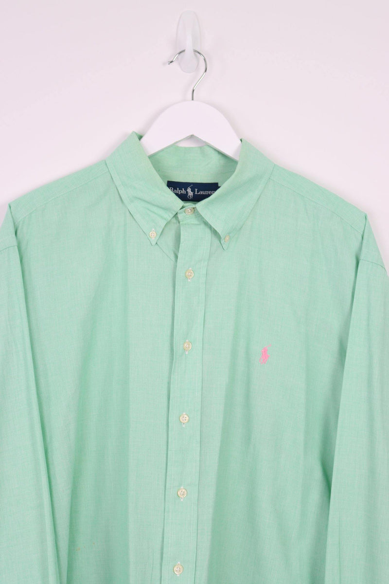 Vintage Ralph Lauren Logo Shirt XL - Green - ENDKICKS