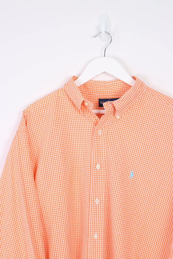 Vintage Ralph Lauren Logo Shirt XL - Orange - ENDKICKS