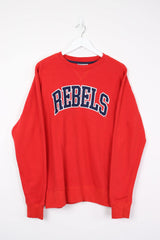 Vintage Rebels Logo Sweatshirt M - Red - ENDKICKS
