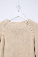 Vintage Reebok Logo Sweatshirt (W) XS - Creme - ENDKICKS