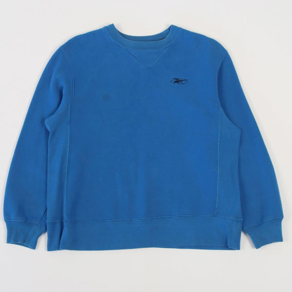 Vintage Reebok Logo Sweatshirt Women XS - Blue - ENDKICKS