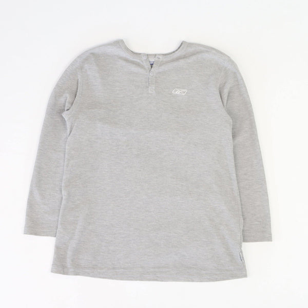 Vintage Reebok Logo Sweatshirt XL - Grey - ENDKICKS