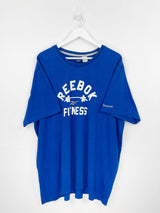Vintage Reebok Logo T-Shirt XXL - Blue - ENDKICKS