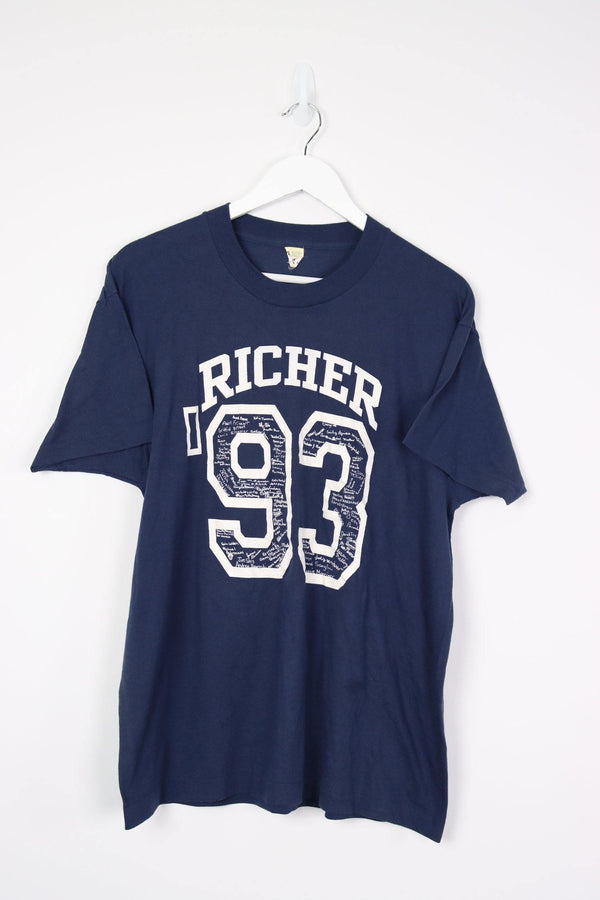 Vintage Richer Logo T-Shirt M - Blue - ENDKICKS