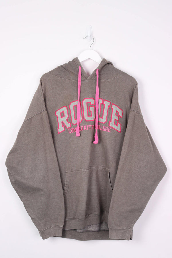 Vintage Rogue College Hoodie XL - Grey - ENDKICKS