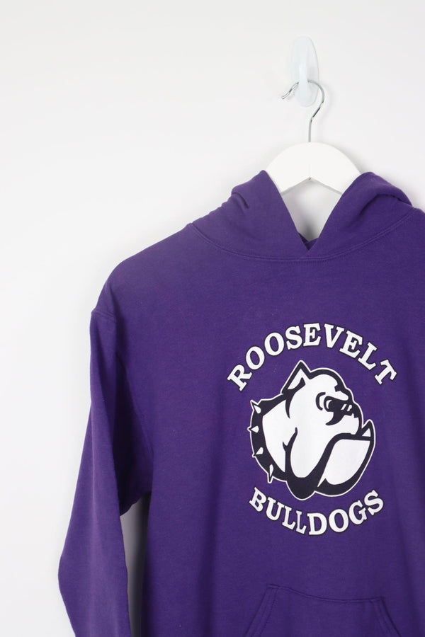 Vintage Roosevelt Bulldogs Logo Hoodie (W) XS - Purple - ENDKICKS